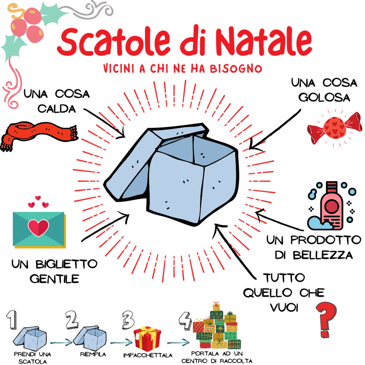 Volantino Scatole di Natale Bergamo